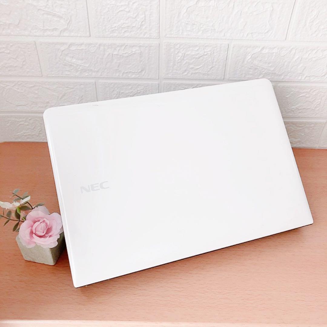 NEC - 売り切れ続出‼️薄型カメラ付き白ノートパソコン！大容量1TB✨️在宅ワーク事務作業に ✨すぐに使える✨カメラつき大容量✨在宅学習に✨NEC白ホワイト