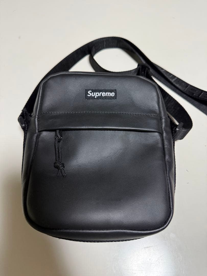 Supreme Leather Shoulder Bag 