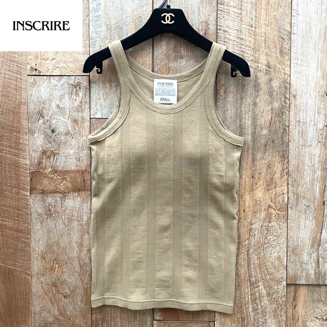 INSCRIRE アンスクリア タンクトップ SMALL INSCRIRE /アンスクリア】Cotton Rib Tank Top：タンクトップ