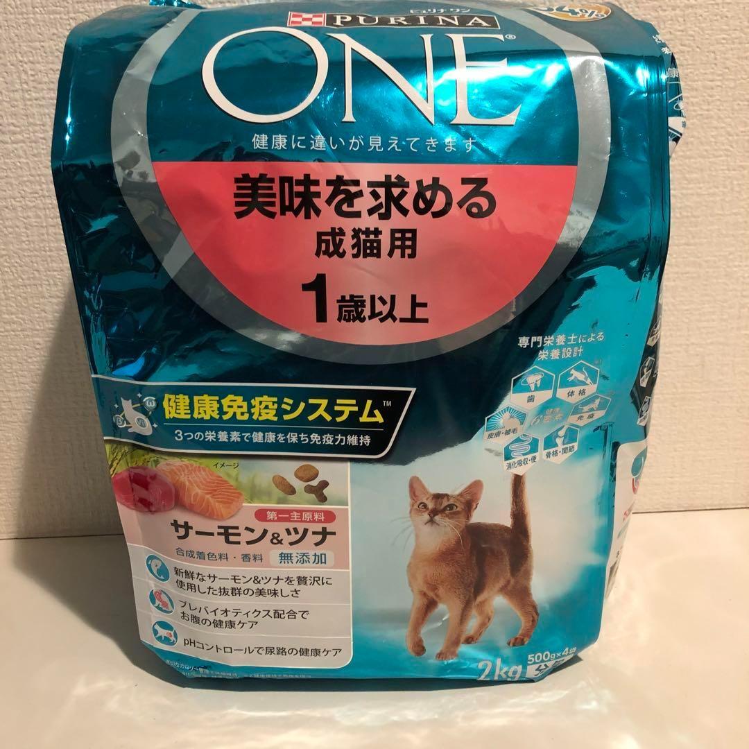 新作入荷!!  ピュリナワンキャット　美味を求める成猫用 サーモン&ツナ 2kg×6個