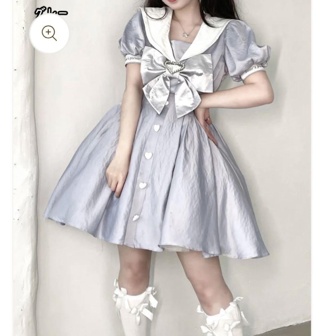 epetice Hello sailor ワンピース　セーラーワンピース　水色