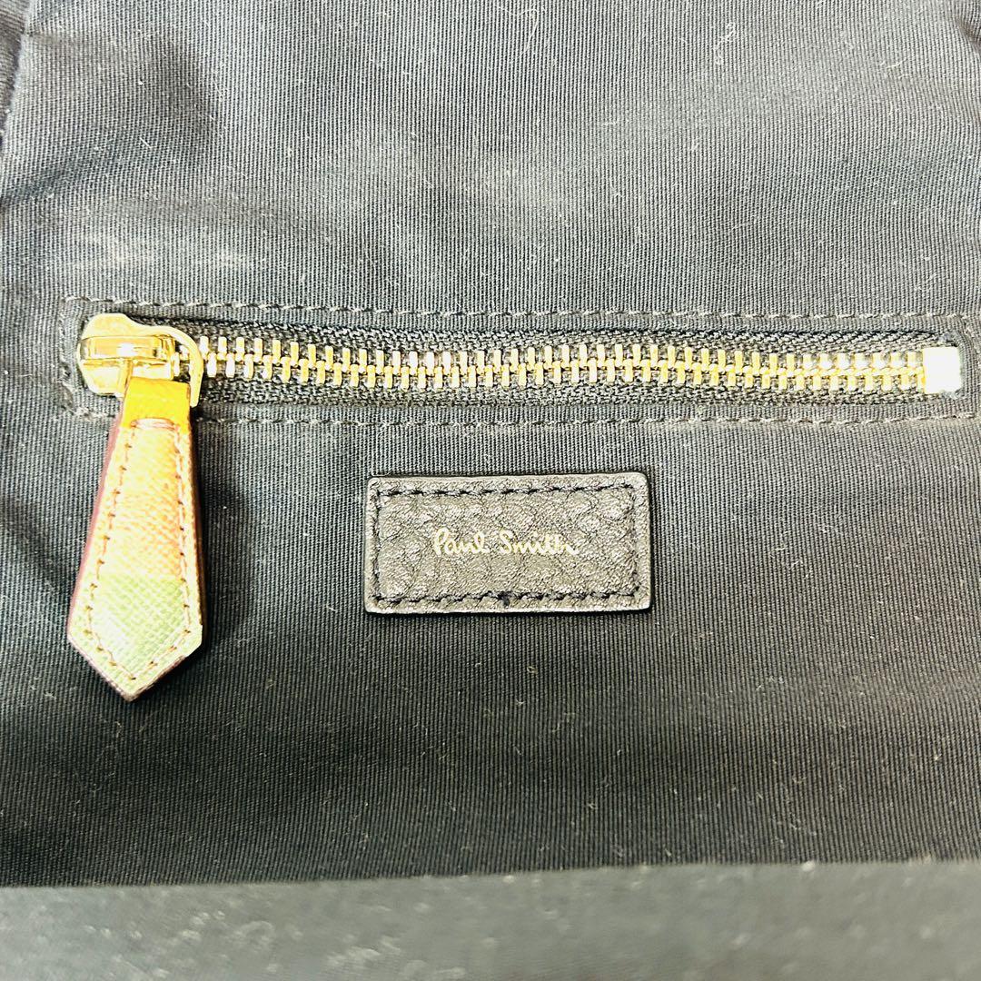 ☆極美品☆ Paul Smith レザー ボディバッグ マルチカラーストラップ