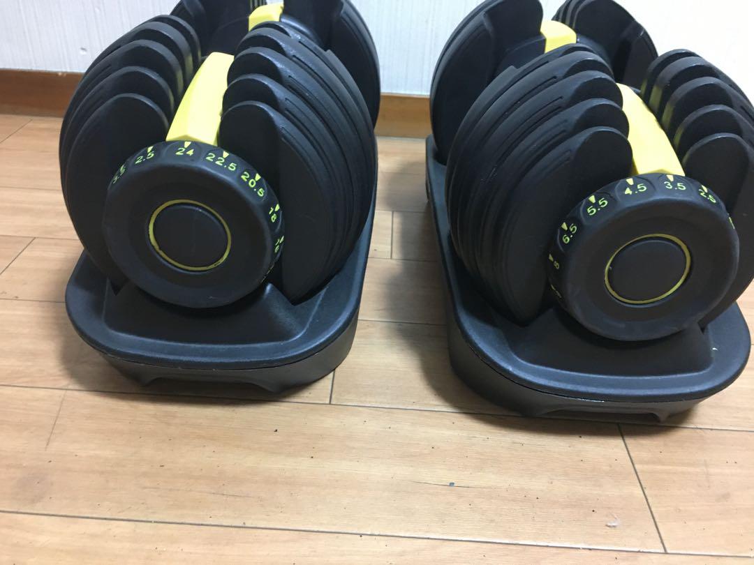 (美品)ダイヤル調整式可変式ダンベル 24Kg×2 個