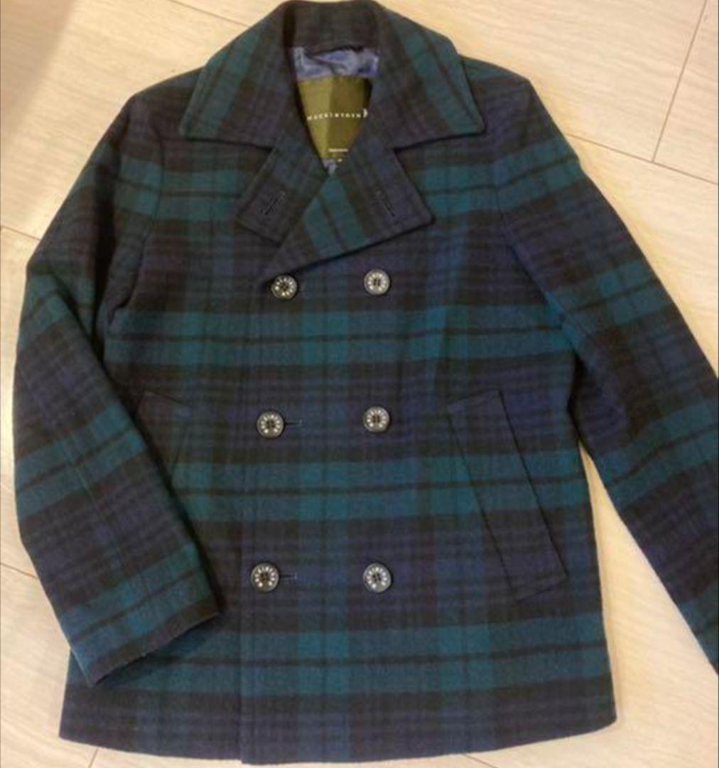 マッキントッシュ　MACKINTOSH　ウールピーコート ダークグリーンネイビー