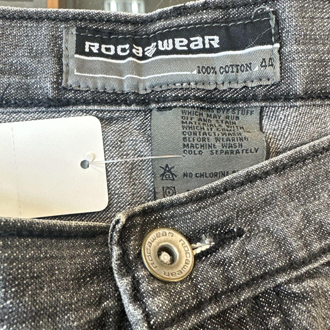 ROCAWEAR ロカウェア 極太バギー ヒップホップ ブラックデニム