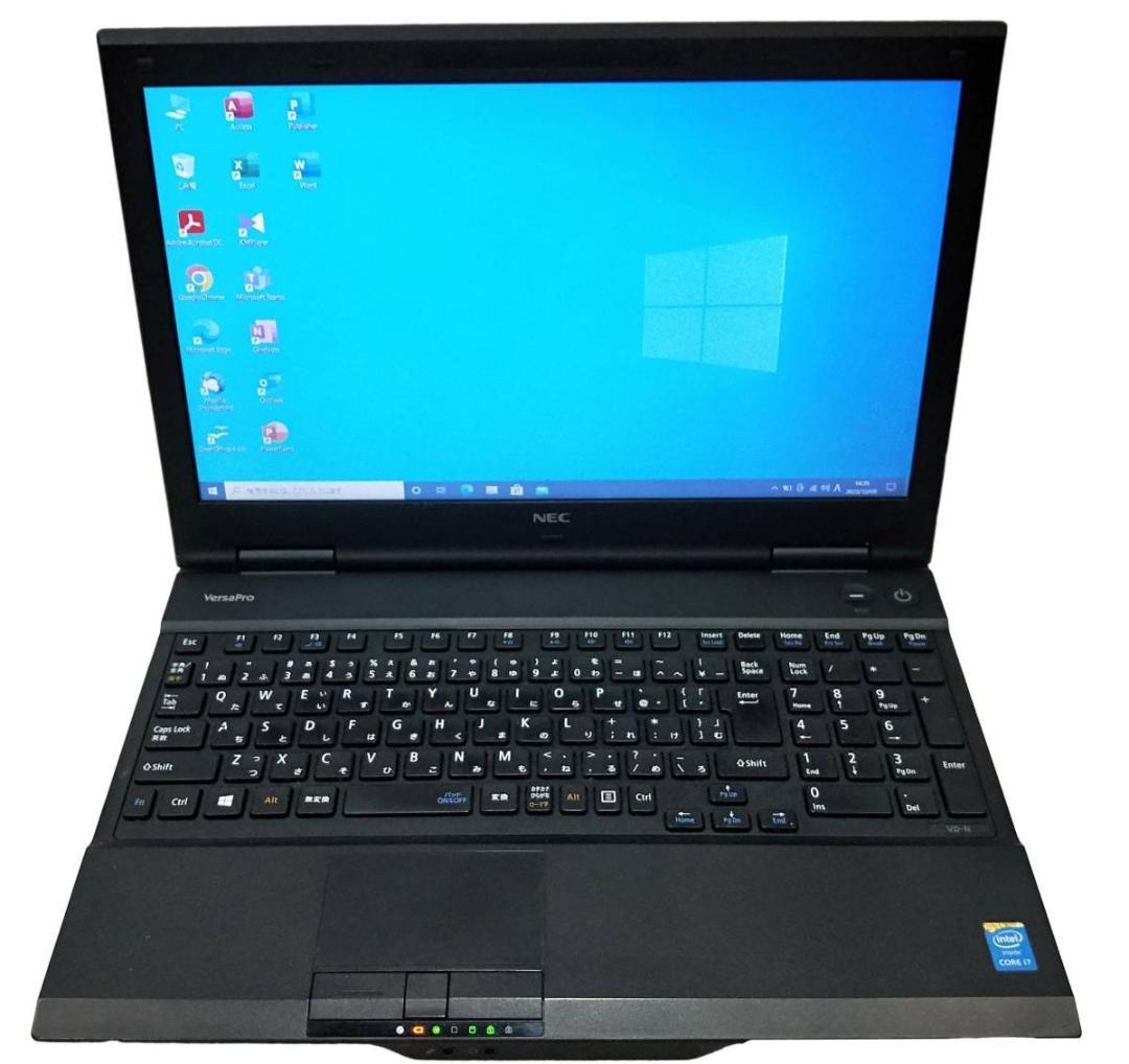 NEC／ノートパソコン／メモリ8G／core　i7／SSD／サクサク／オフィス付