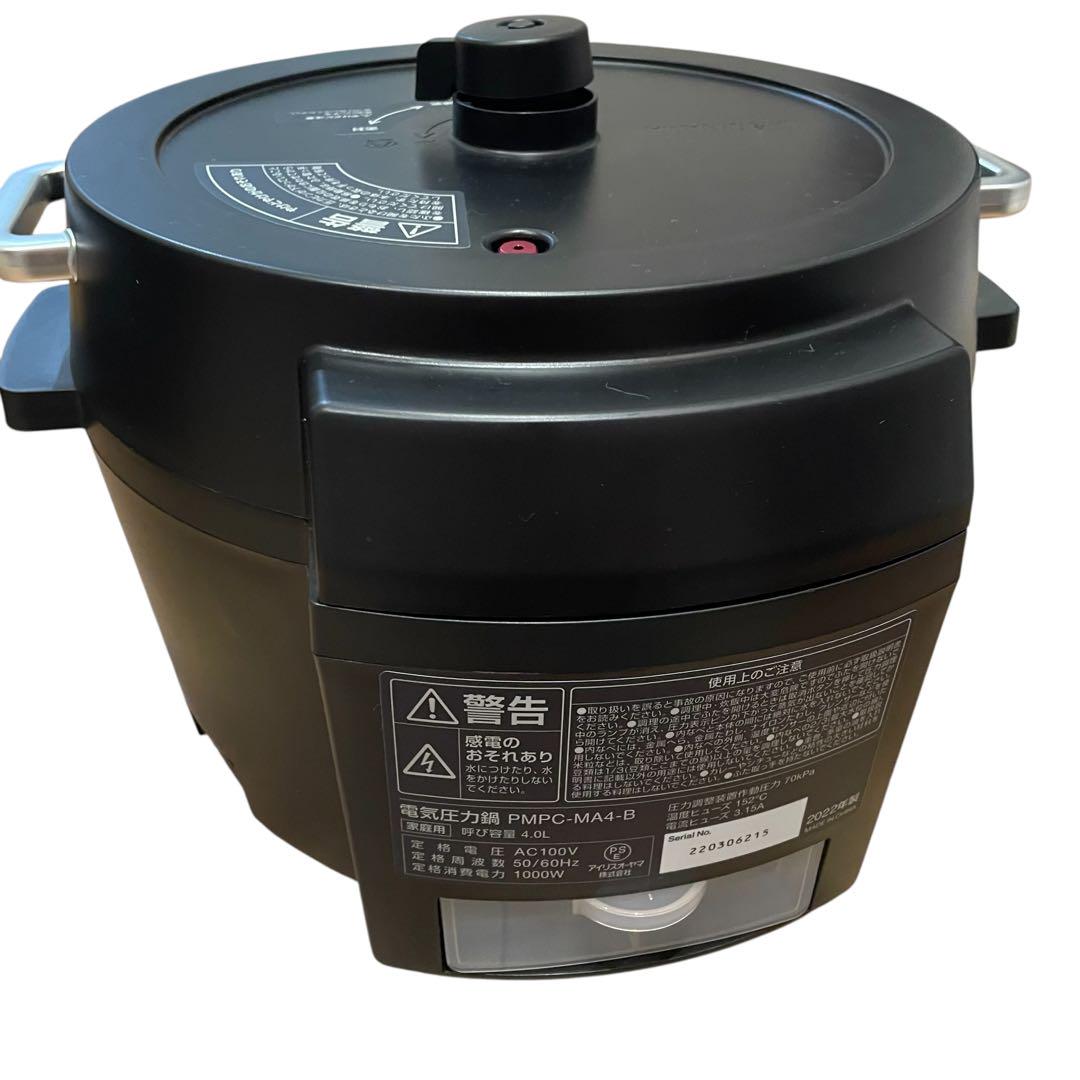 美品】アイリスオーヤマ PMPC-MA4-B 電気圧力鍋 4.0L ブラック