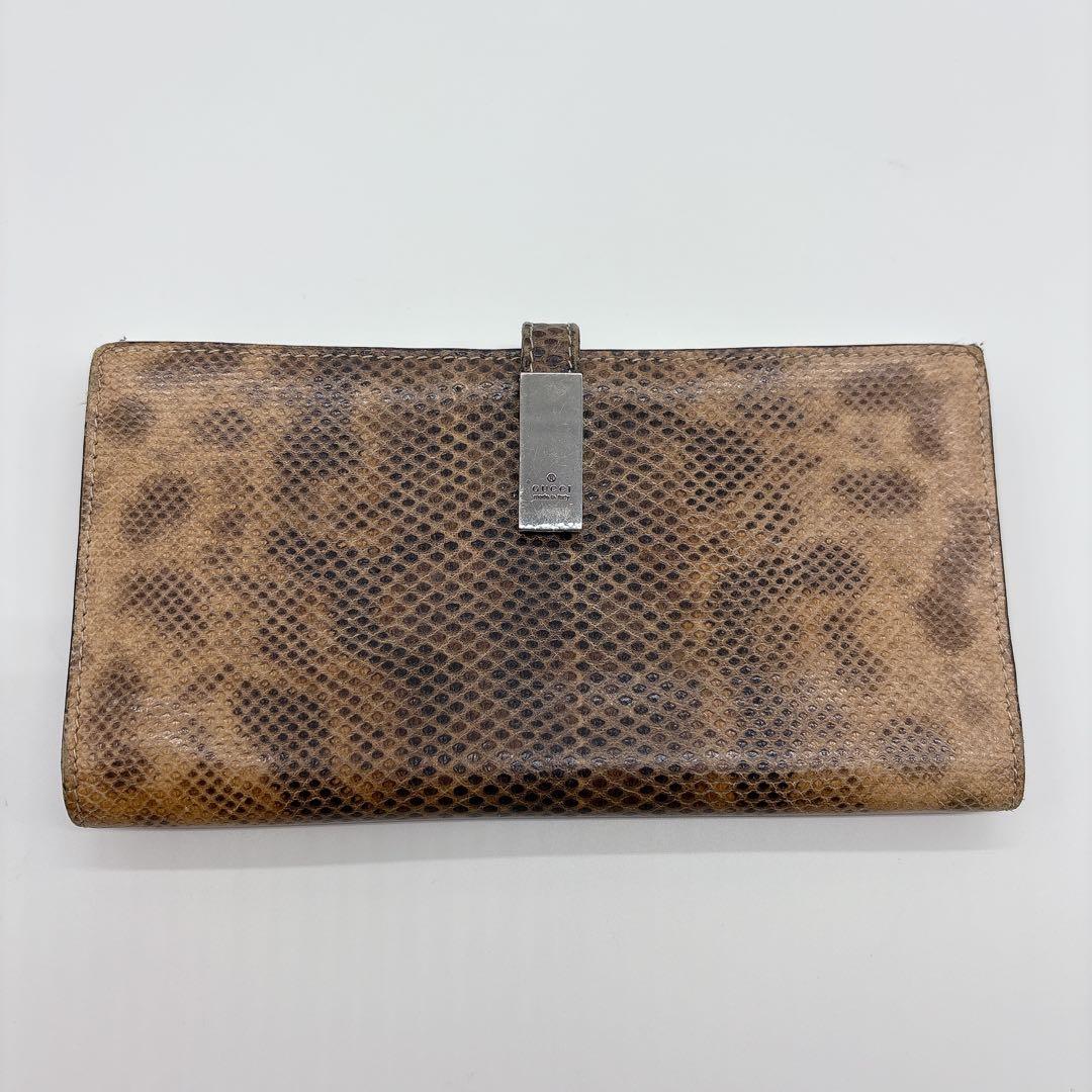 【希少】GUCCI グッチ パイソン レザー 長財布 ロングウォレット 【希少】GUCCI グッチ パイソン レザー 長財布 ロングウォレット