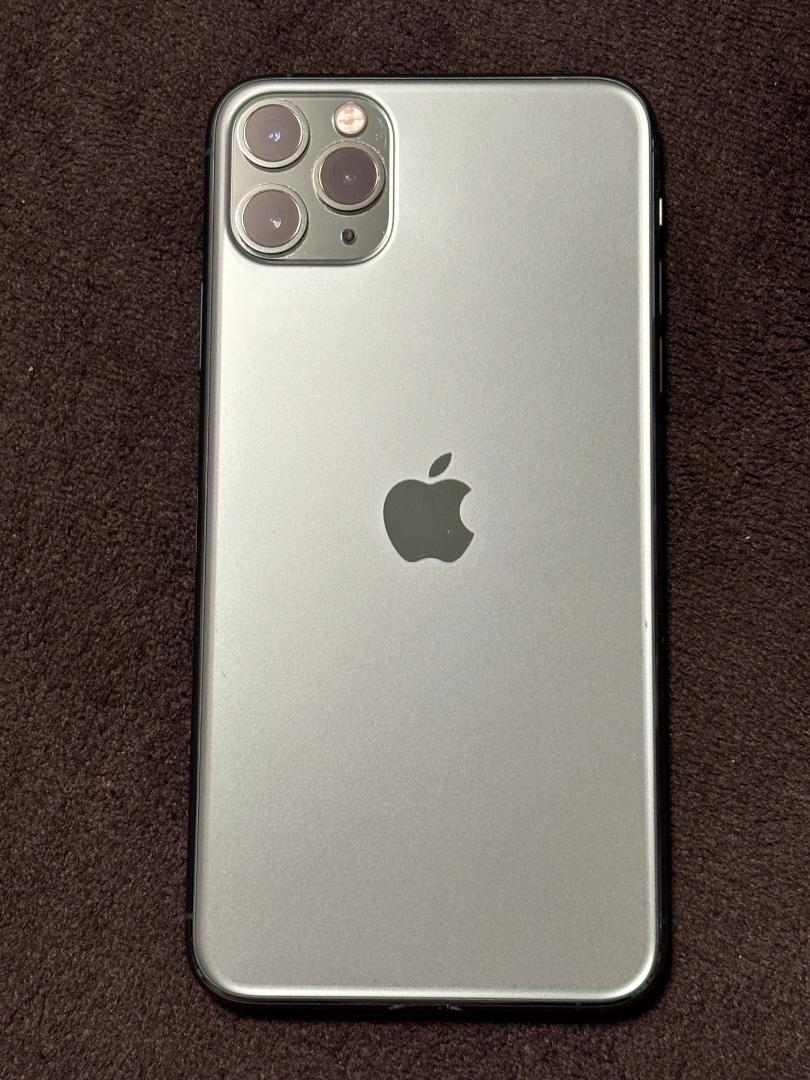 【美品】Apple iPhone 11 Pro Max ミッドナイトグリーン