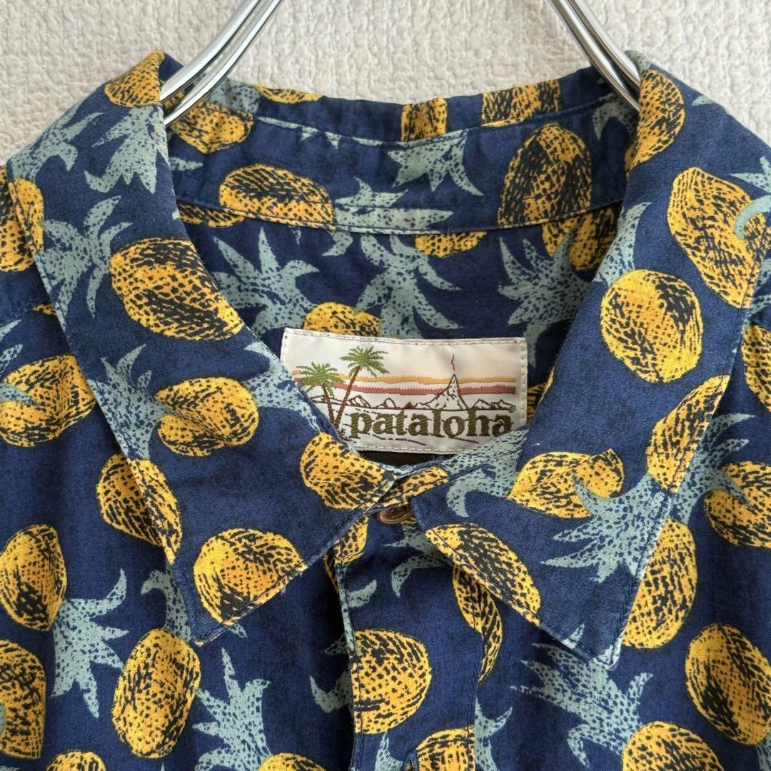 【状態良好】pataloha アロハシャツ パイナップル L