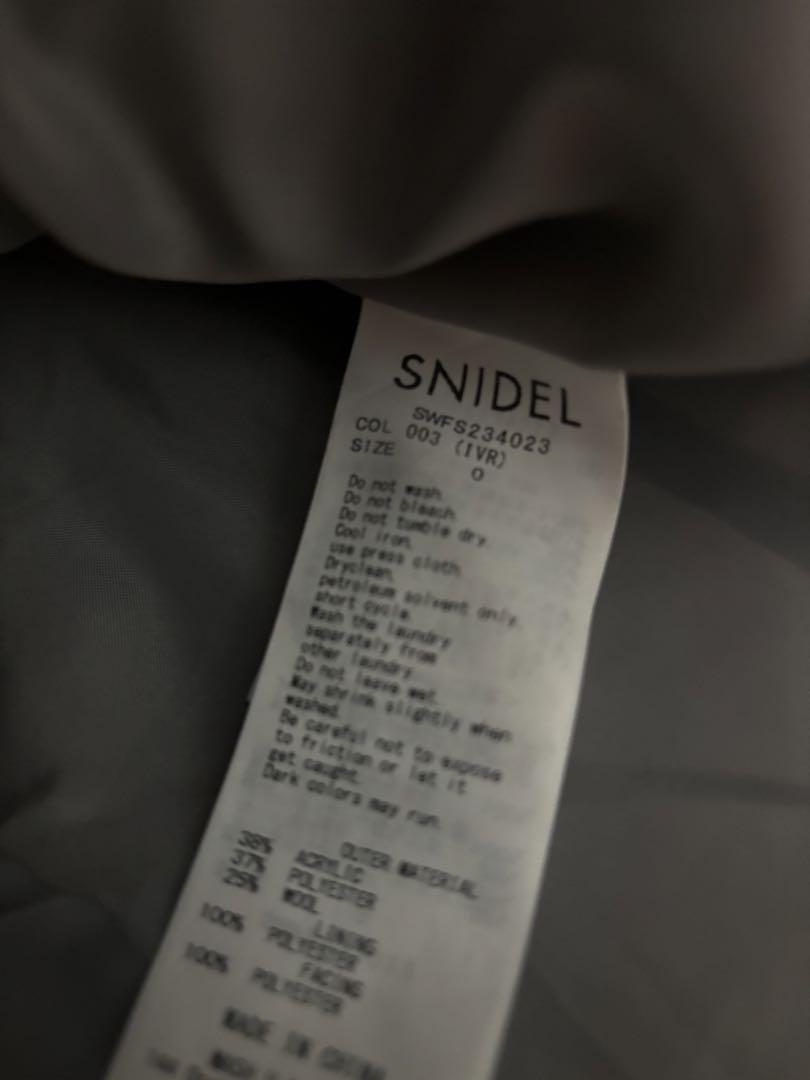 スナイデル　snidel ロービングチェックミニスカート　アイボリー