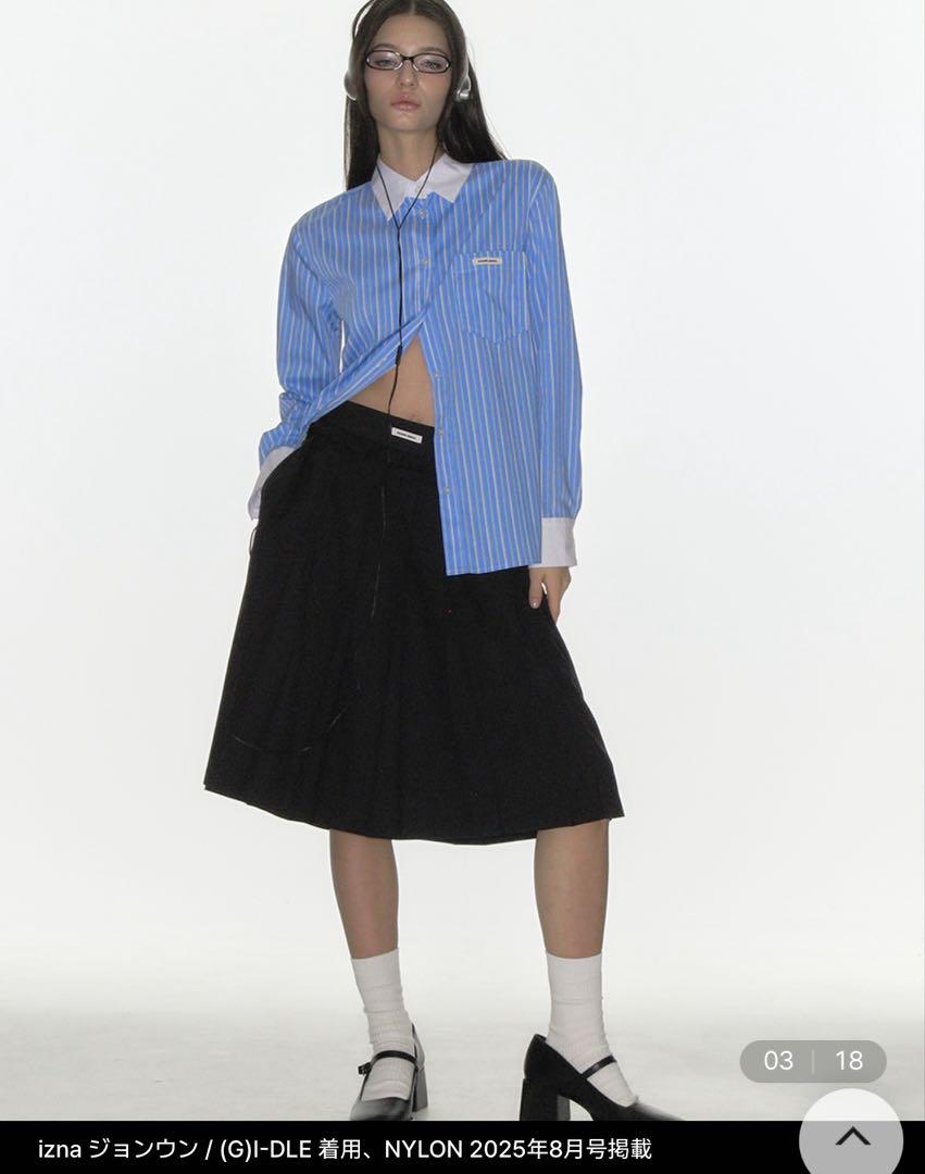 スカート CRANK Frill pleated midi skirt G）I-DLE着用CRANK Frill pleated midi skirt - メルカリ