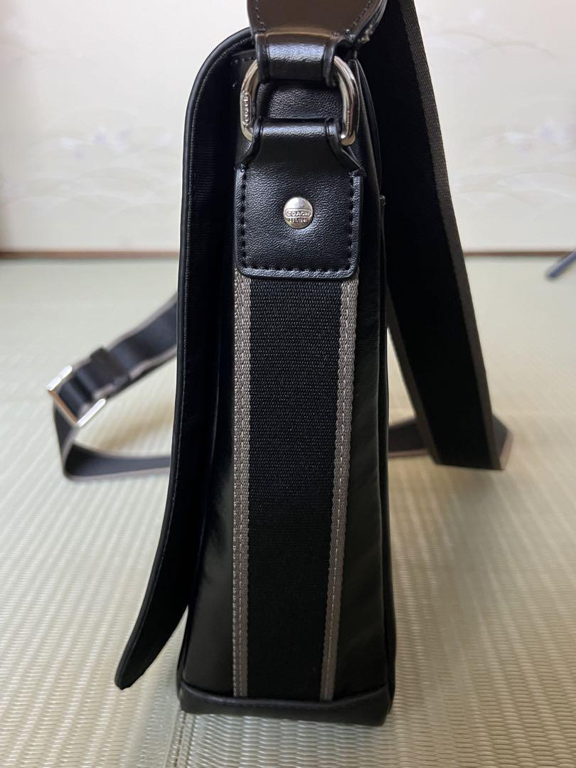 良品◎COACH メッセンジャーバッグ レザー ヘリテージ ダーク