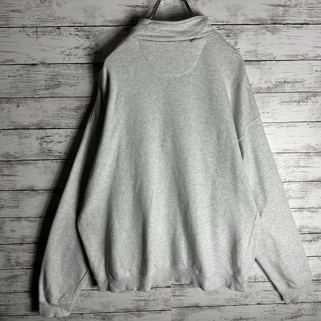 【人気モデル】HUF/ハーフジップ XLサイズ　ワンポイントロゴ