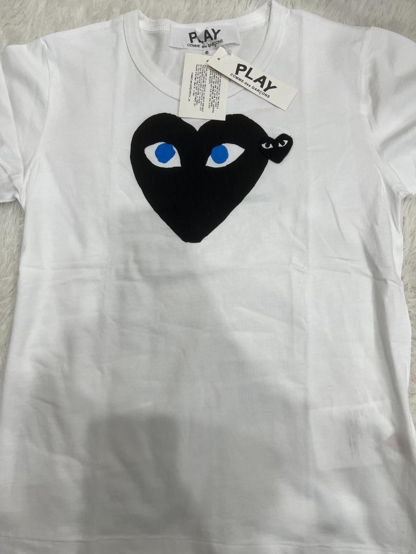 PLAY ハートデザイン Tシャツ Sサイズ ホワイト