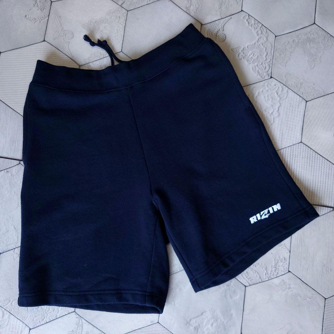 極美品 RIZIN ショートパンツ 両面ロゴ ブラック - メルカリ