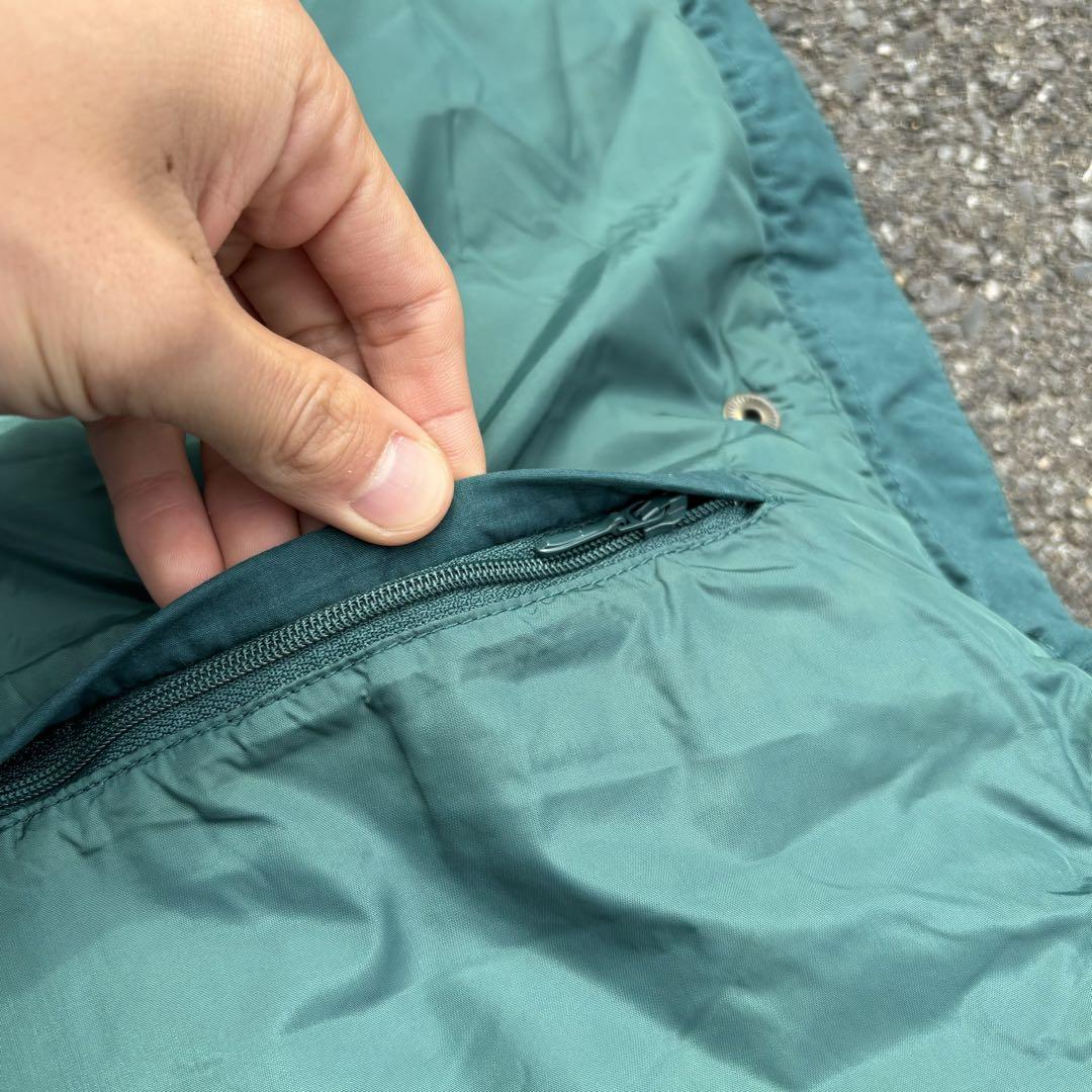 90s Eddie Bauer ダウンベスト グースダウン グリーン 白タグ