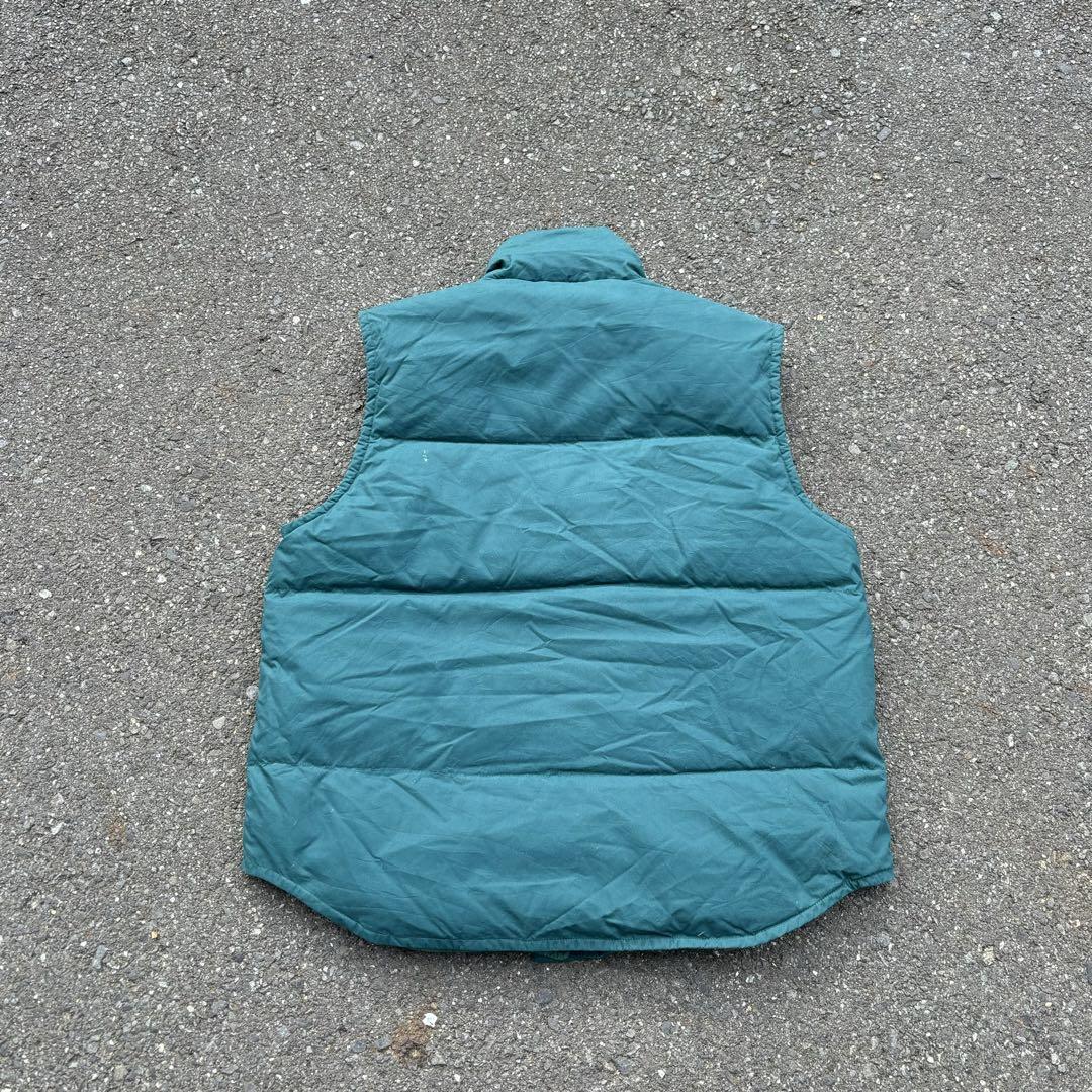 90s Eddie Bauer ダウンベスト グースダウン グリーン 白タグ