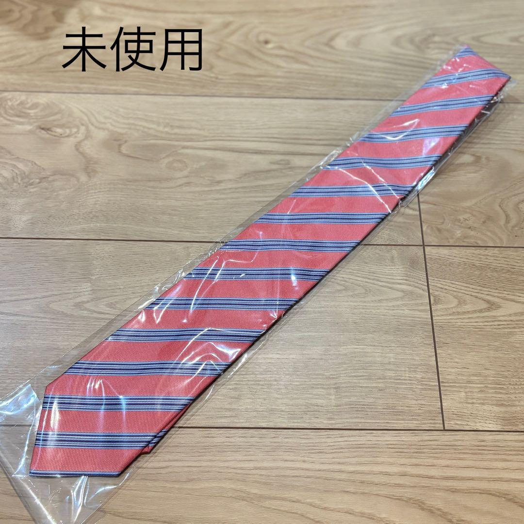 paul smith 未使用 オレンジ ストライプ ネクタイ