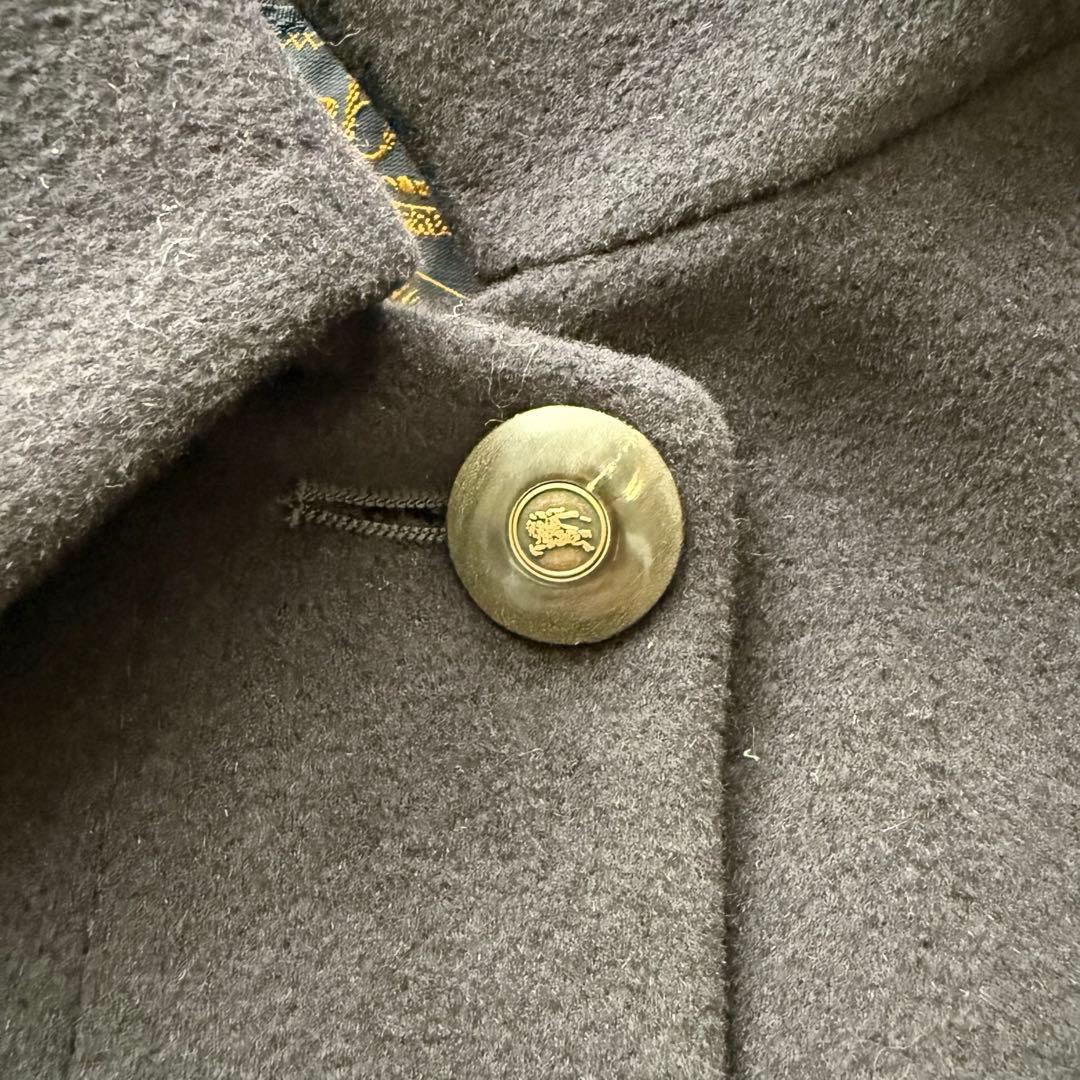 【バーバリーズ】ロングコート　裏地ノバチェック　11 アンゴラ100% ベルト