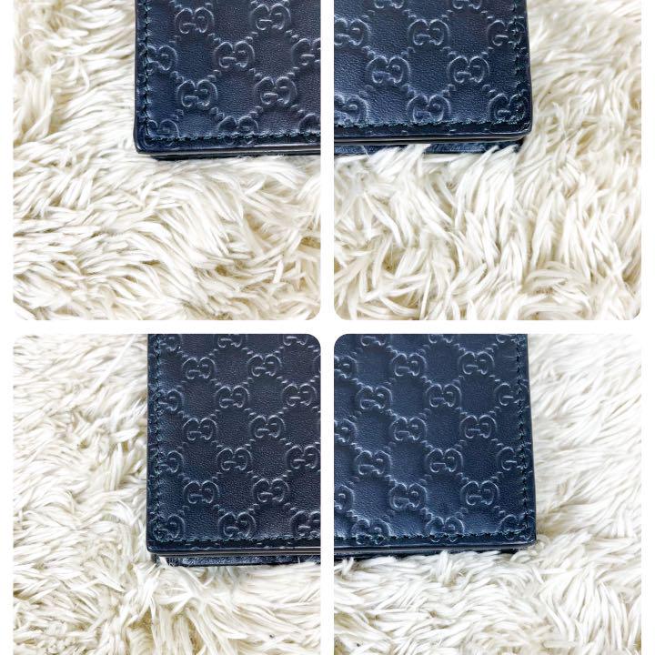 未使用級✨グッチ 折り財布 コインケース マイクロシマ オールレザー ブラック