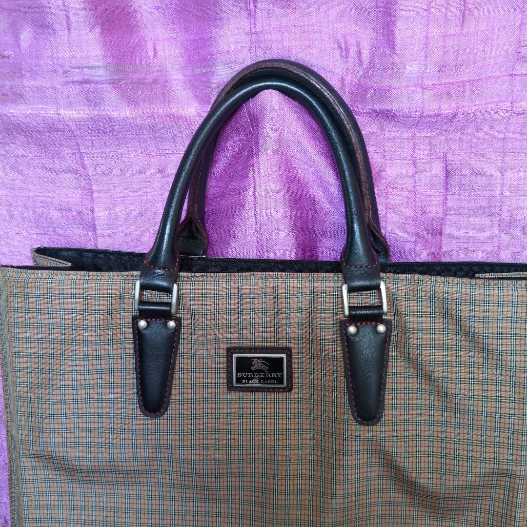 ♦️BURBERRY BLACK LABEL♦️ チェック柄トートバッグ
