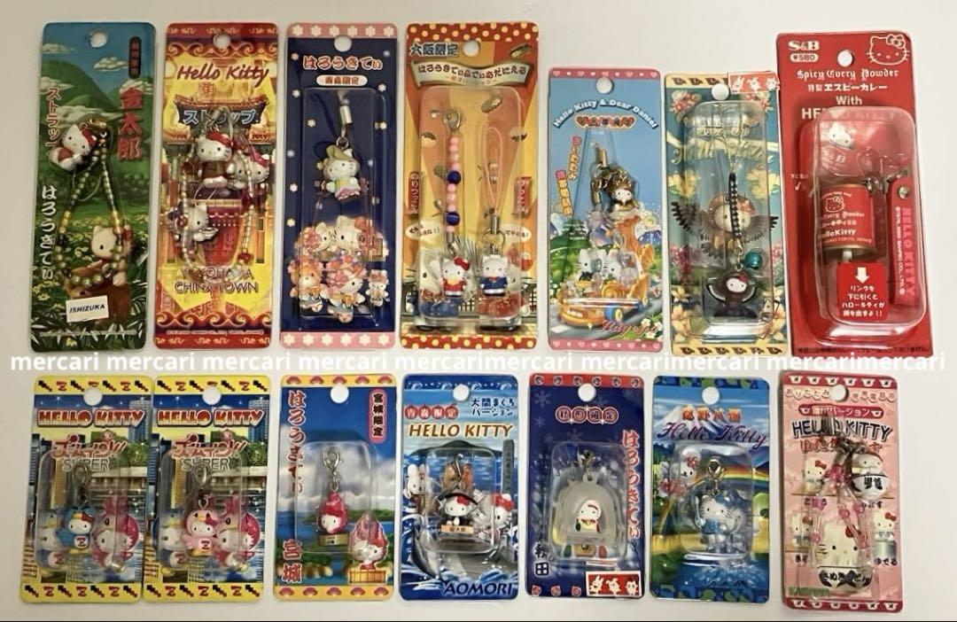 当時物 ご当地キティ 根付け キーホルダー 98個 貴重 レア ストラップ 当時物 ご当地キティ 根付け キーホルダー 98個 貴重 レア