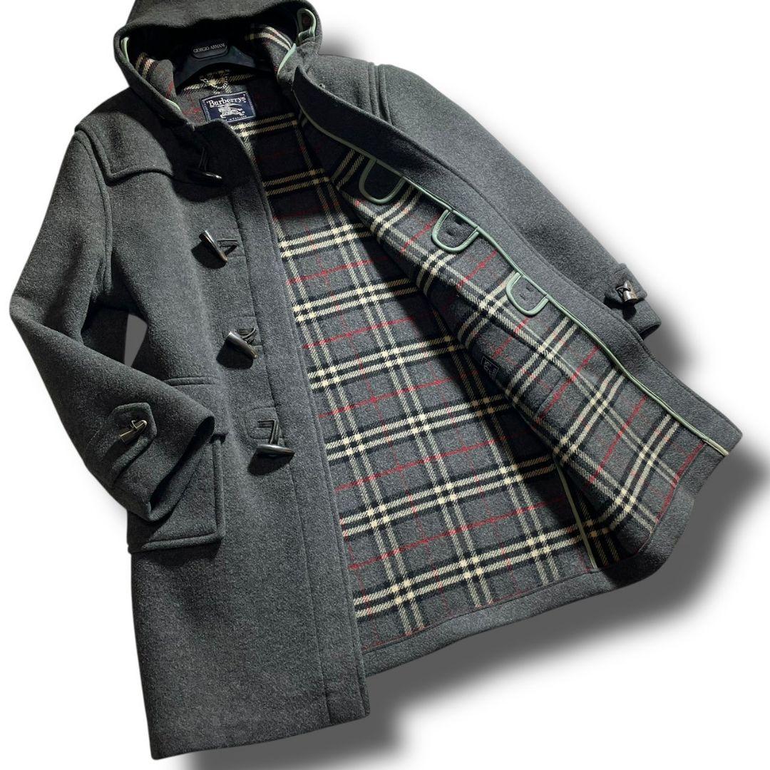 Burberrys ダッフルコート ノバチェック XL相当 グレーXL(LL)・BURBERRY