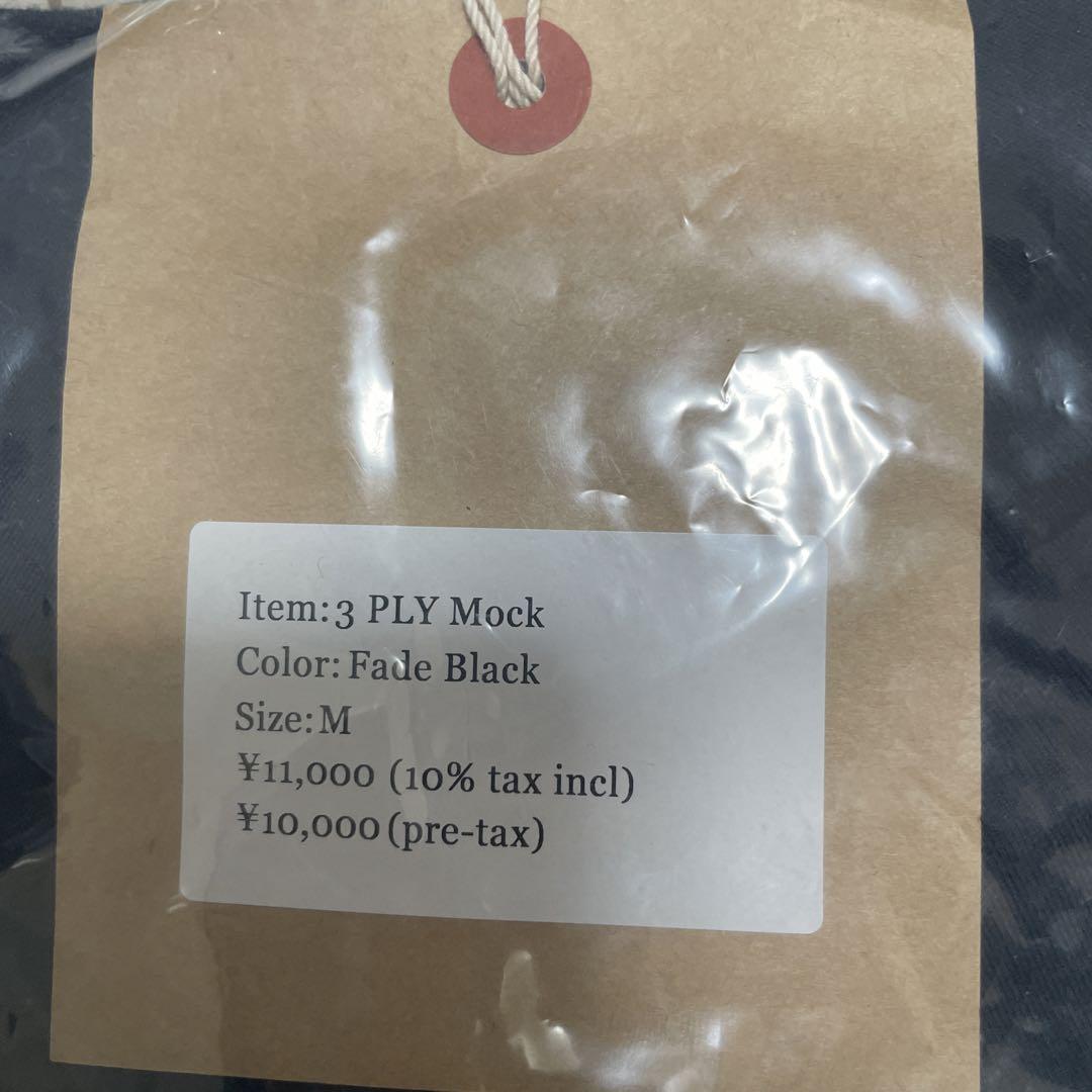 新品　WORKERS 3 PLY Mock Fade Black