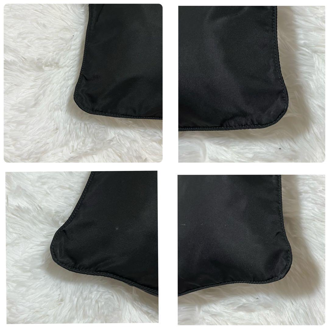 【極美品】PRADA ショルダーバッグ ナイロン　三角ロゴ　ブラック
