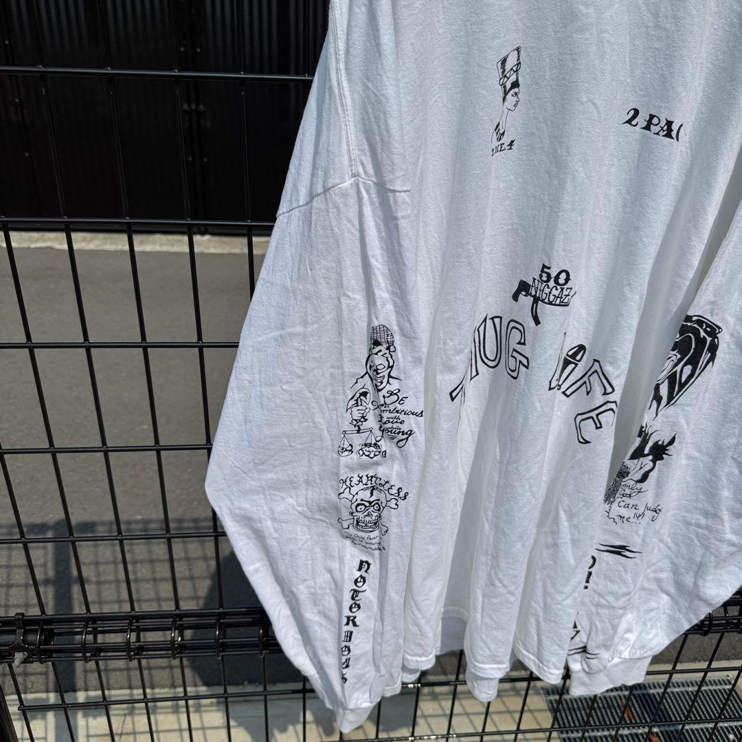 超ビッグサイズ ルード系 ワル 不良 2PAC ロンT タトゥー tattoo