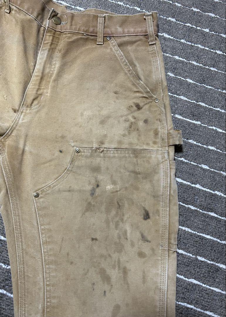 雰囲気◎ carhartt ダブルニーペインターパンツ 32×30 ブラウン