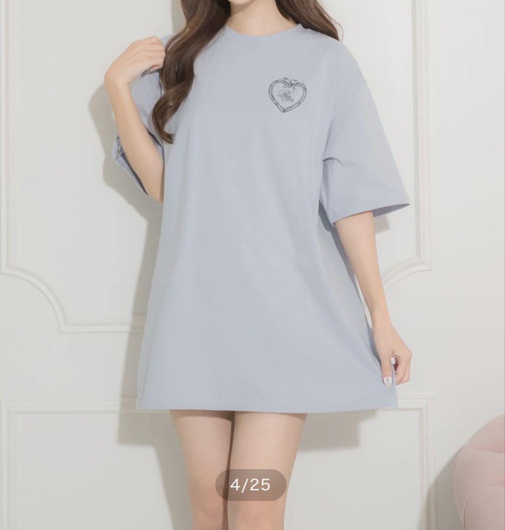 レースアップリボンオーバーサイズ半袖Tシャツ – pium