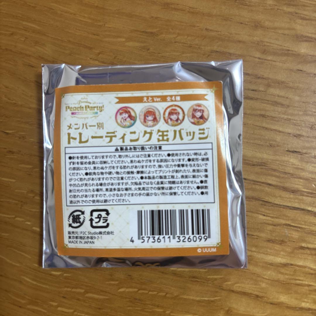 カラフルピーチ　からぴち　メンバー別トレーディング缶バッジ　えと Ver. カラフルピーチ からぴちコレクション Vol.1 缶バッジ(じゃぱぱ