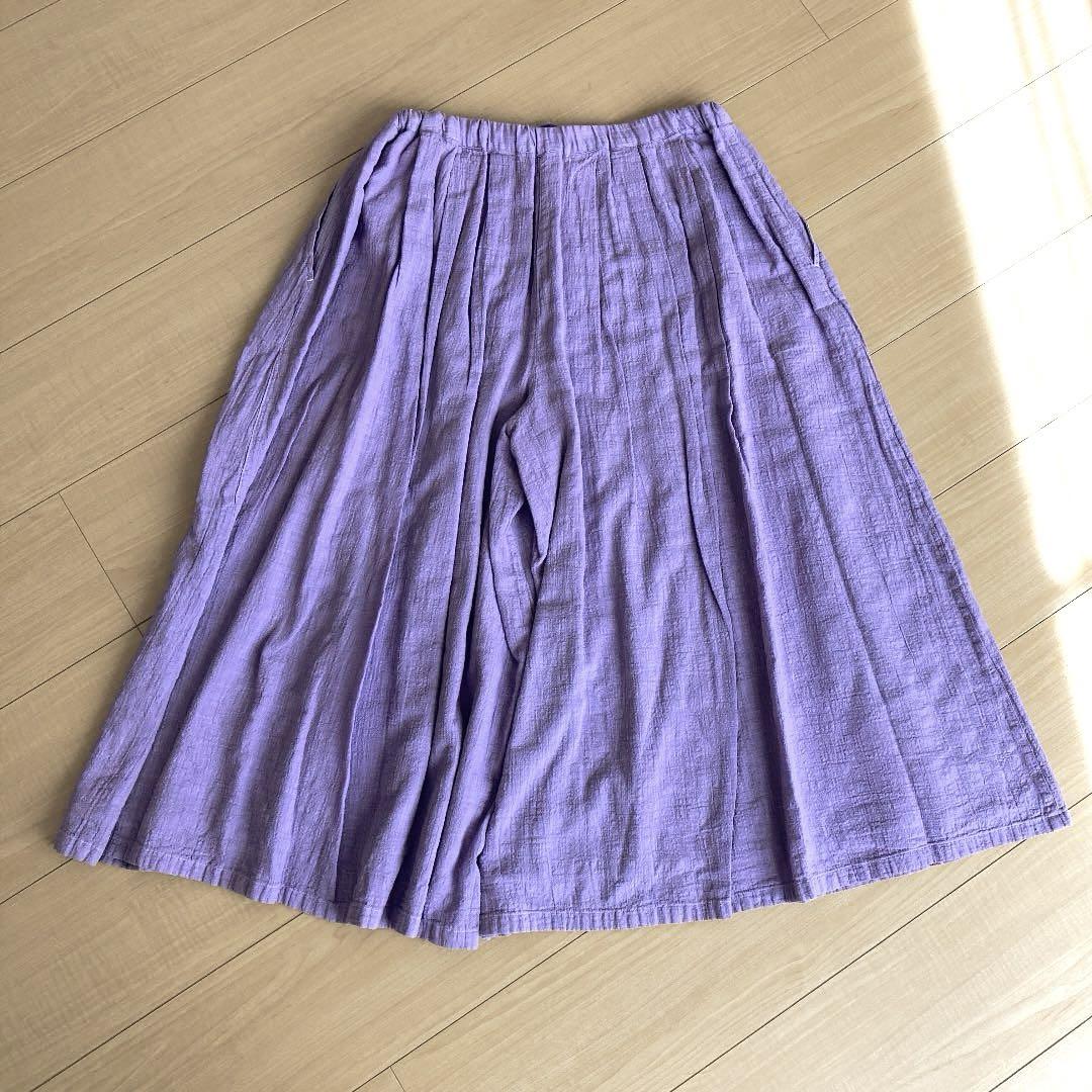 ao daikanyama コットンガーゼ　ギャザーパンツ　パープル　未使用美品