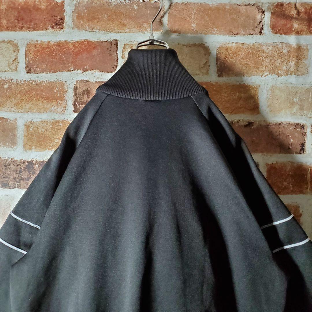 adidas アディダス デサント トラックジャケット テクノジャージ 黒×銀