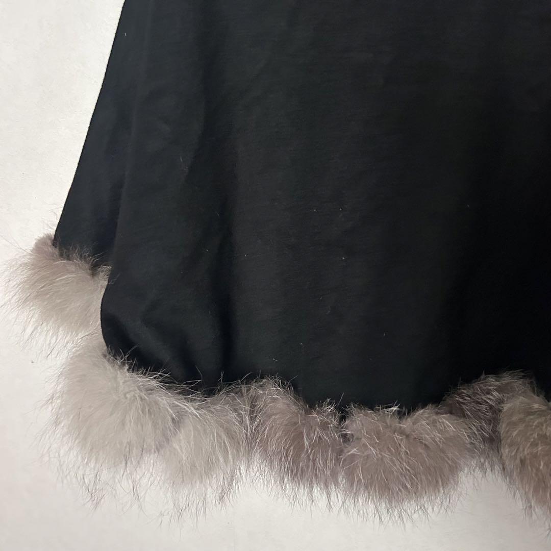 サガファー　saga furs レディース　カシミヤ　ポンチョ　ラビット　コート
