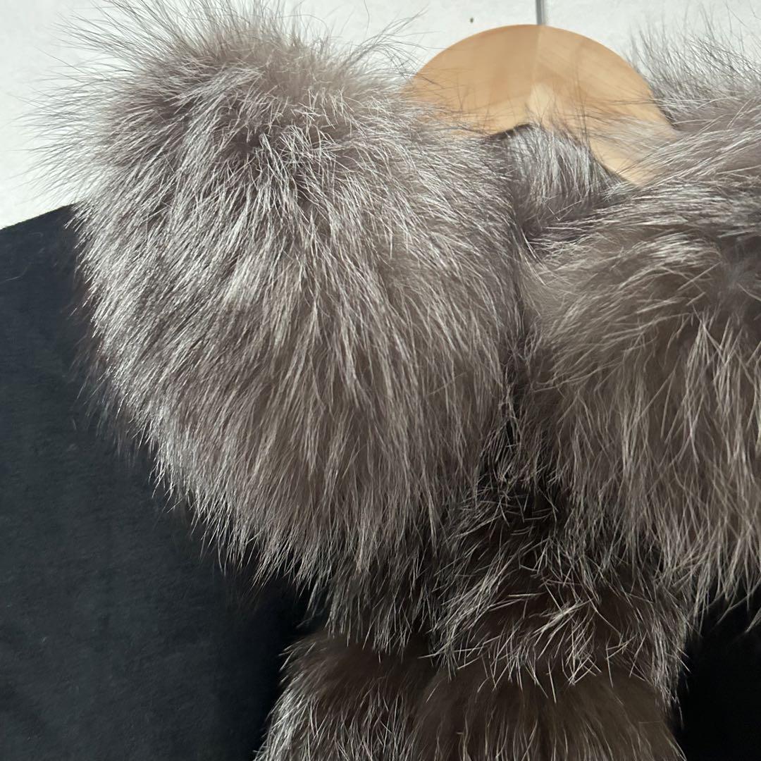 サガファー　saga furs レディース　カシミヤ　ポンチョ　ラビット　コート