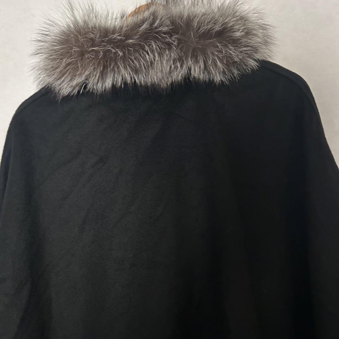サガファー　saga furs レディース　カシミヤ　ポンチョ　ラビット　コート