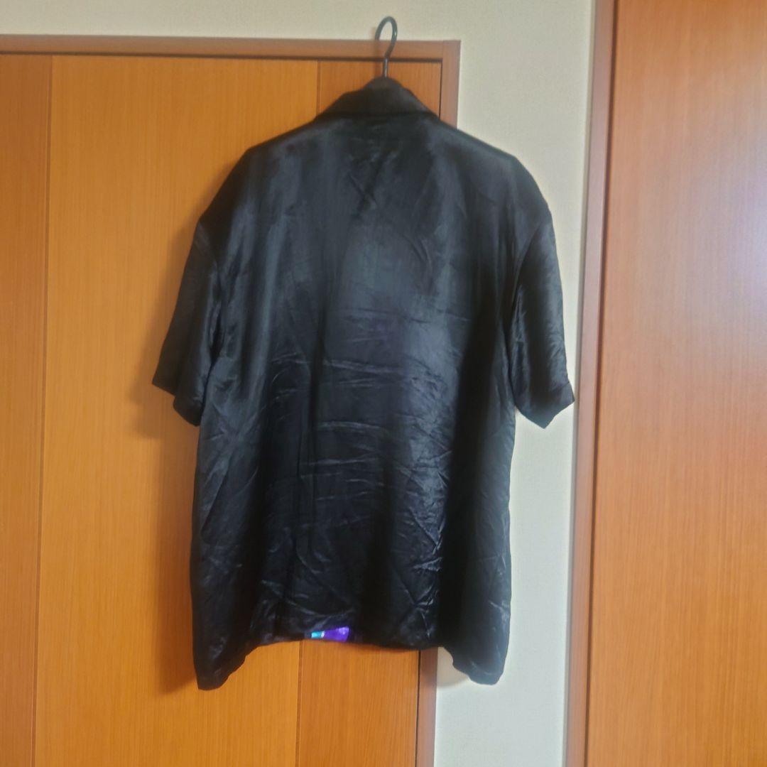 Supreme Satin Zip Up S/S Work Shirt 黒