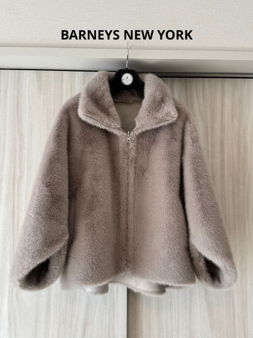 Barney’s New York リバーシブル フェイクファーショートブルゾン
