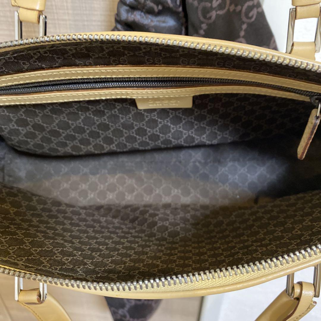 GUCCI miniショルダーバッグキャンパス地アイボリー