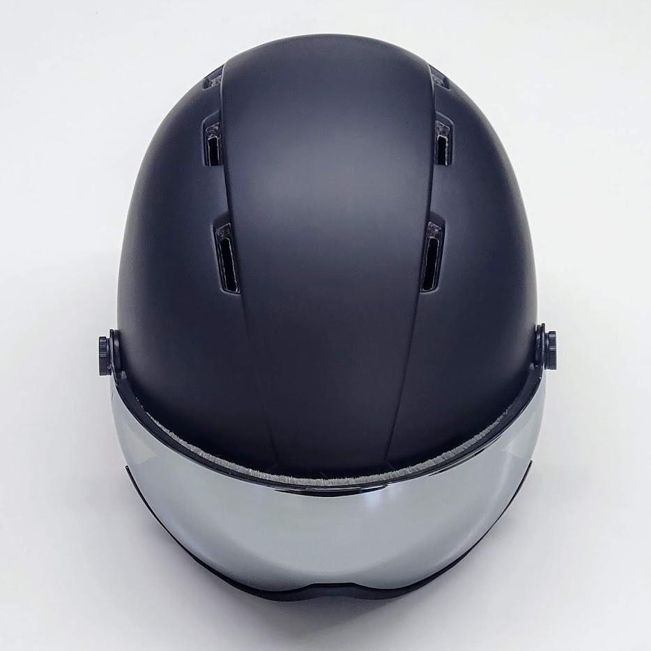 kufun スキー&スノボ メガネ対応 ヘルメット バイザー付き ブラック