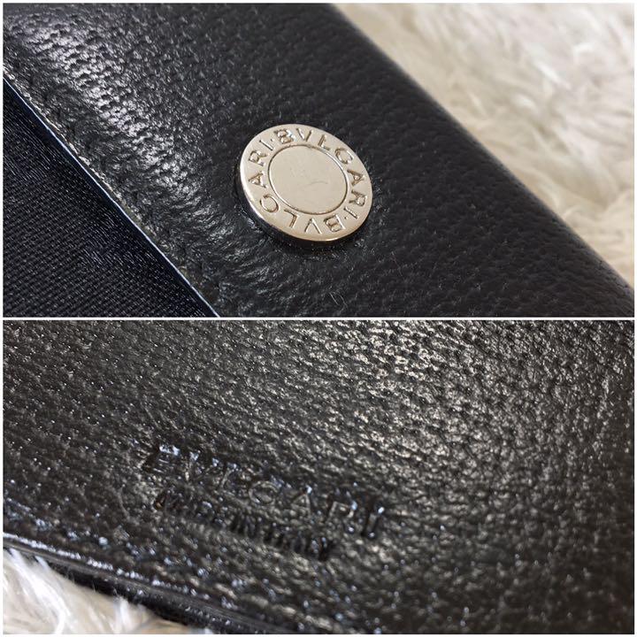 BVLGARI キャンバス ブラック レディース 3qO8g-m59168046401 ブルガリ 財布 ロゴマニア 大特価国産