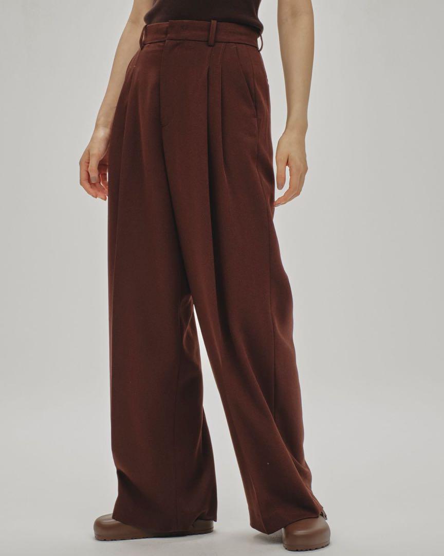 TODAYFUL Tuck Wide Trousers