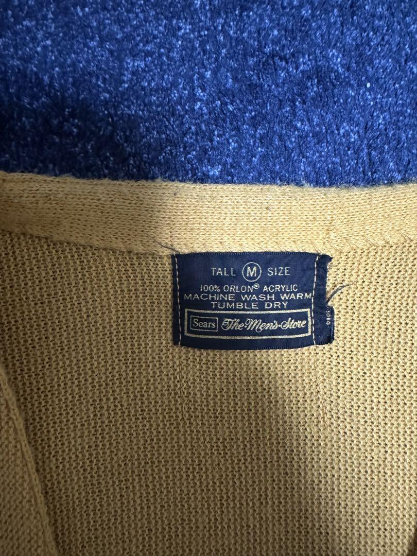 70s カーディガン　古着　Mサイズ　シアーズ　sears