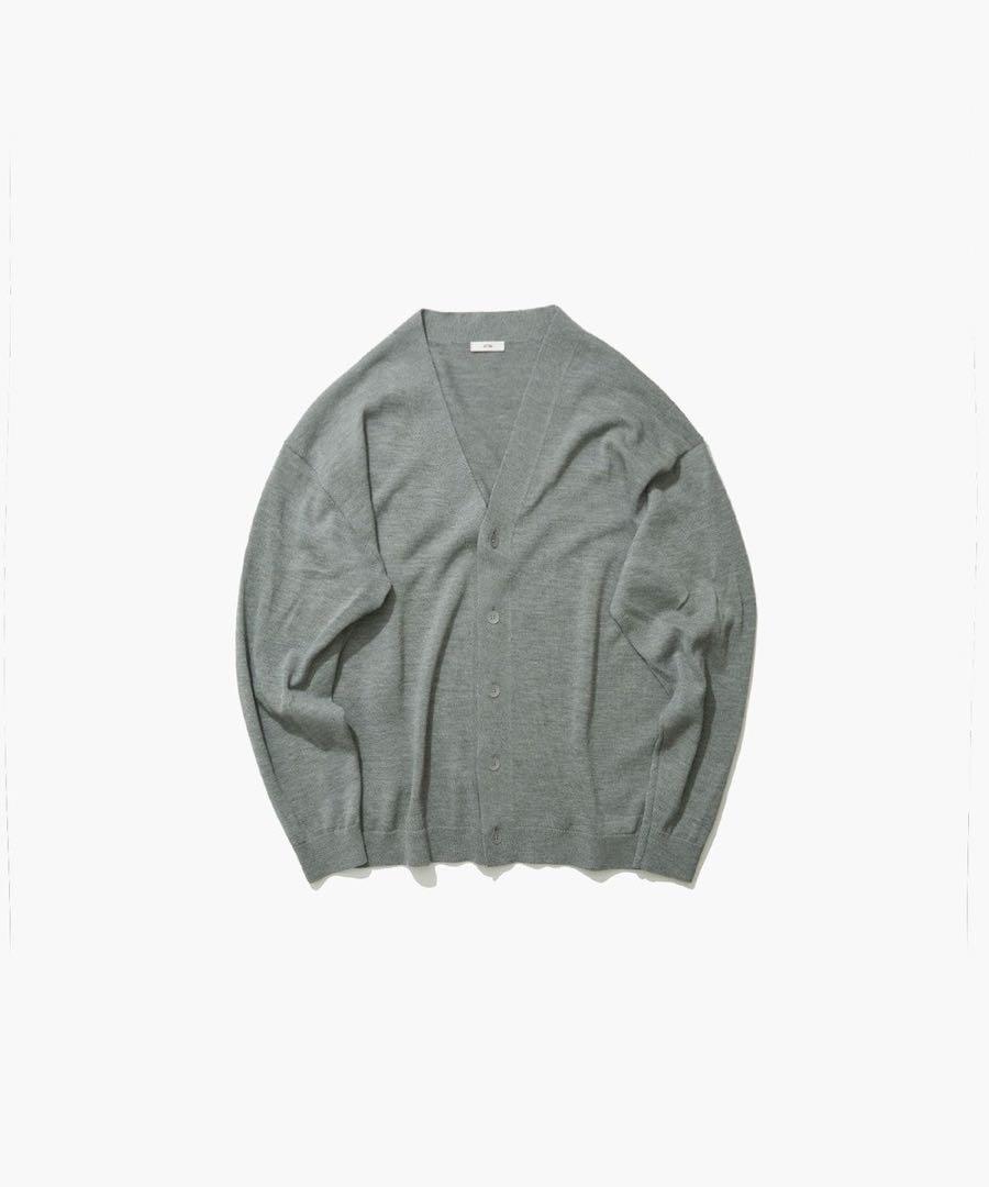 ATON Wool Washi Oversized Cardigan
