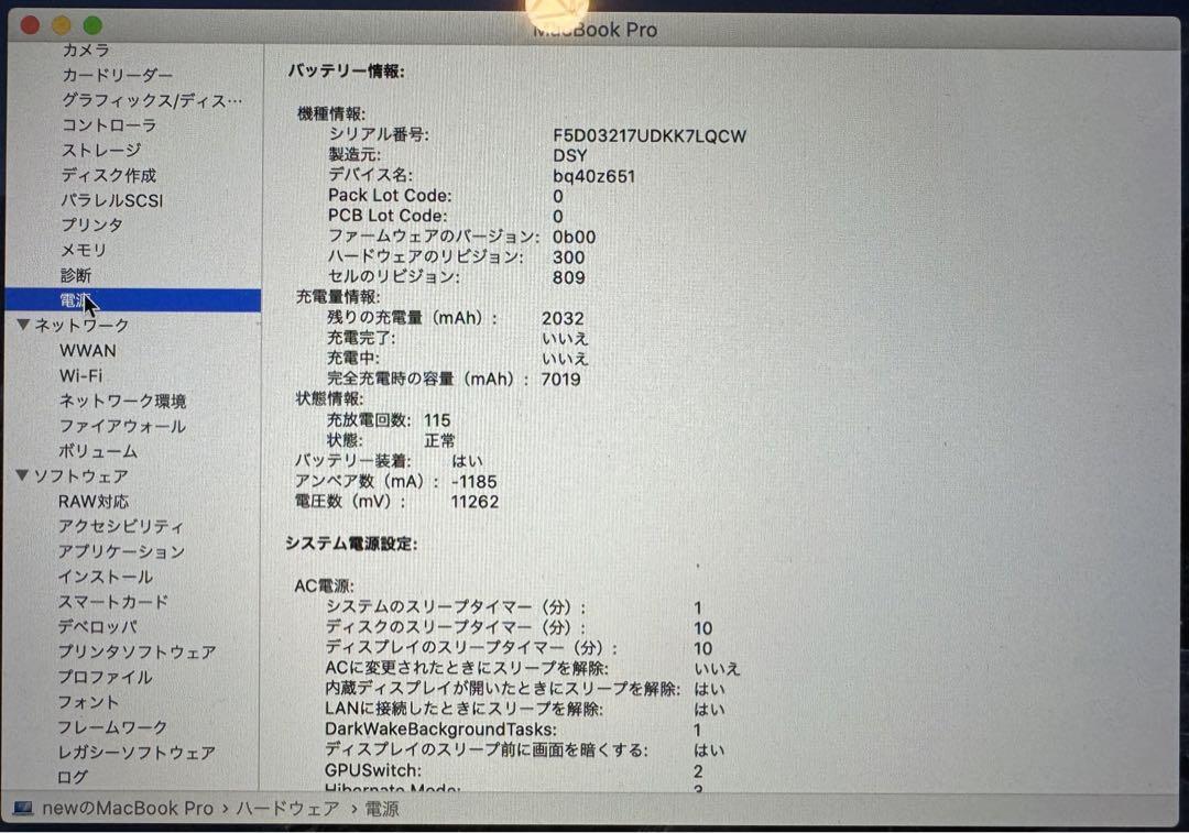 MacBookPro、16inch、Core i9、1TB