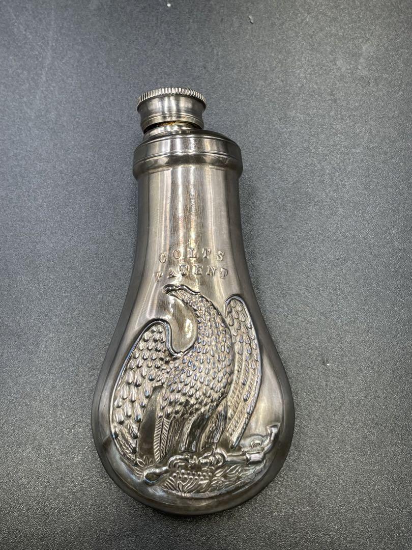 イギリス製 鷲図 スキットル 酒器 COLTS PATENT
