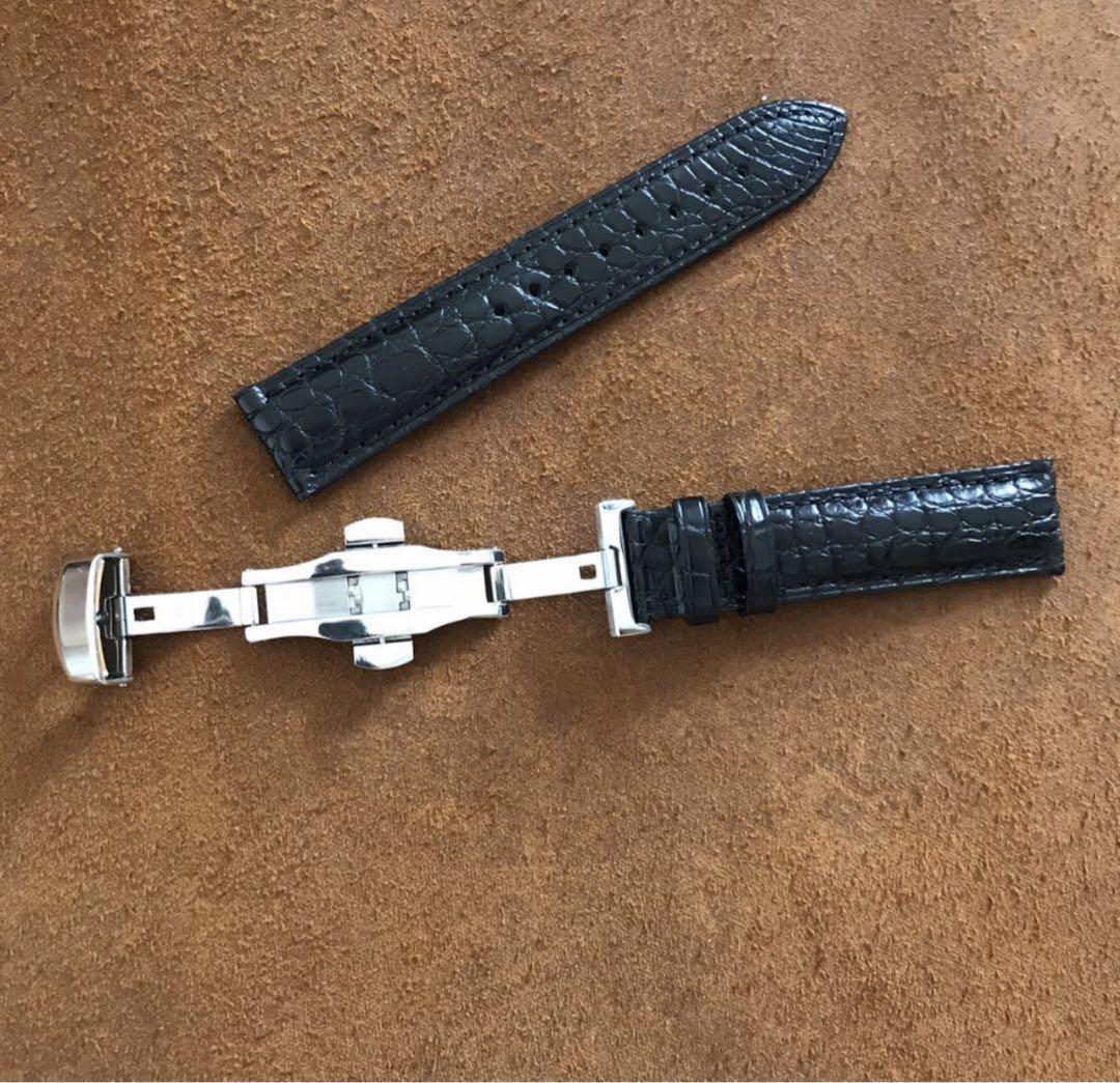 18 19 20 mm本革クロコダイル   腕時計ベルト ワニ革